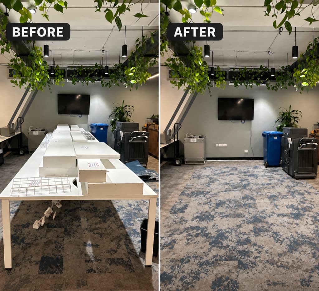 North Sydney office clearance before and after office furniture removal