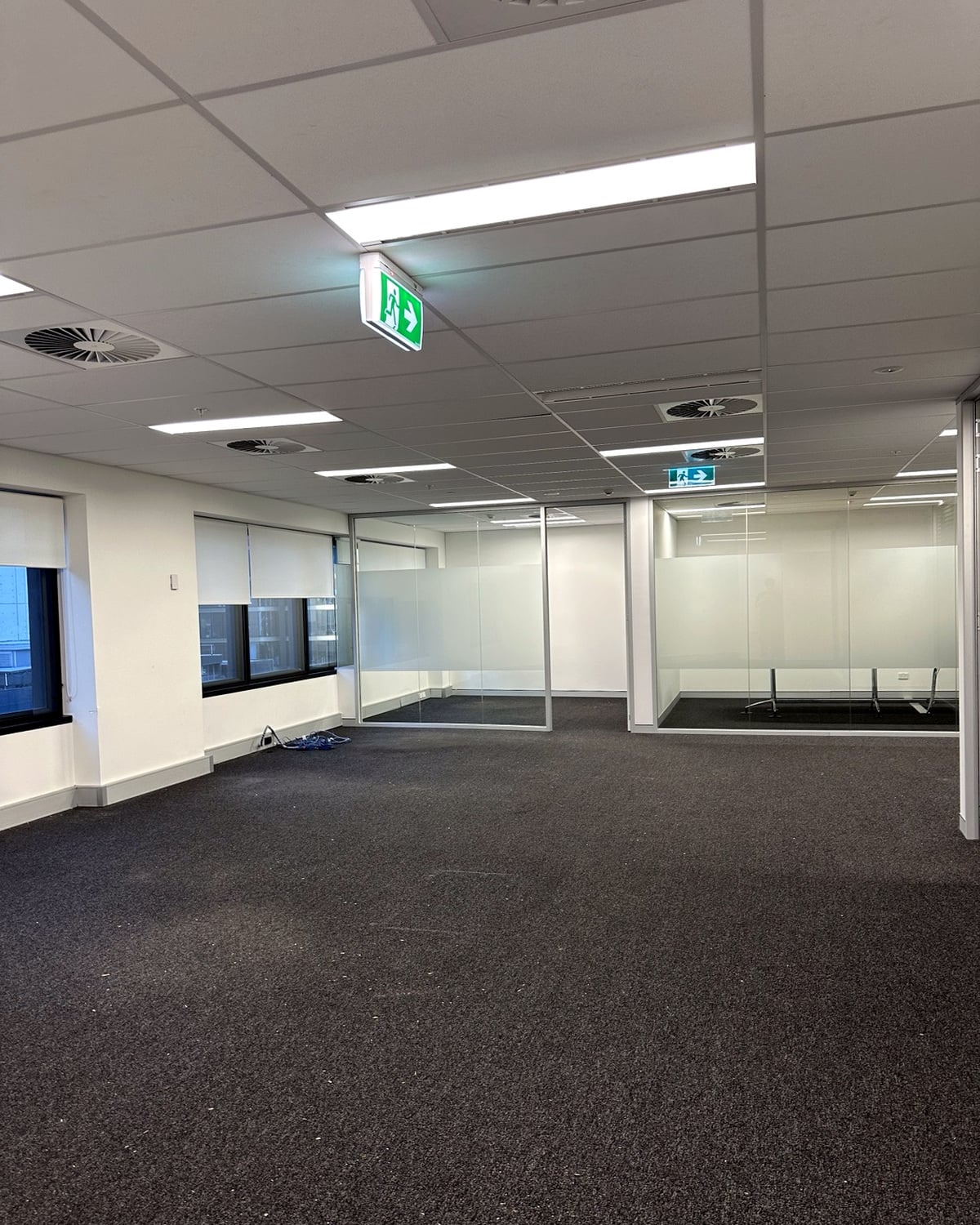 Cleared open-plan office space after commercial clearance in North Sydney