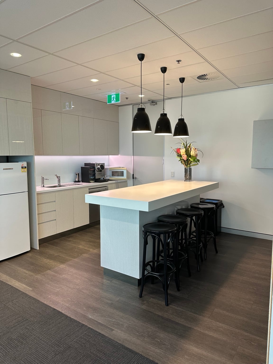 Kitchenette after office handover cleaning in Sydney CBD