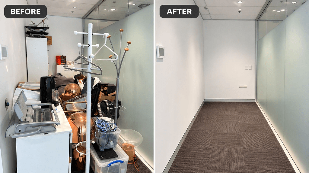 Recent Sydney CBD office exit in Circular Quay before and after